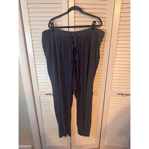 CACIQUE Plus Size Womens Navy Heathered Drawstring PJ Pant‎ SZ 30
